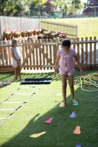 stepping on footsteps